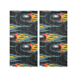 Bowling balls flame pattern Gauze Curtain