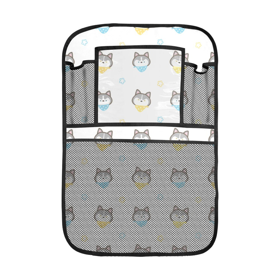 Cute Siberian Husky pattern Car Seat Back Organizer