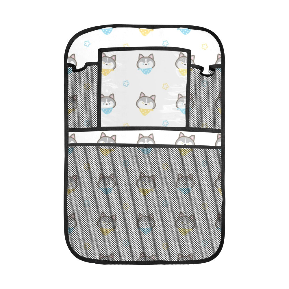 Cute Siberian Husky pattern Car Seat Back Organizer