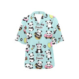 Cute baby panda pattern Women's All Over Print Hawaiian Shirt