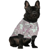 Spider web cobweb design color pattern All Over Print Pet Dog Round Neck Fuzzy Shirt