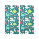 Snowman bird decorative elements christmas pattern Gauze Curtain