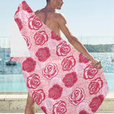 Rose Pattern Print Design 02 Beach Towel