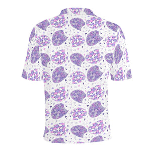Hedgehog Pattern Print Design 05 Men's All Over Print Polo Shirt