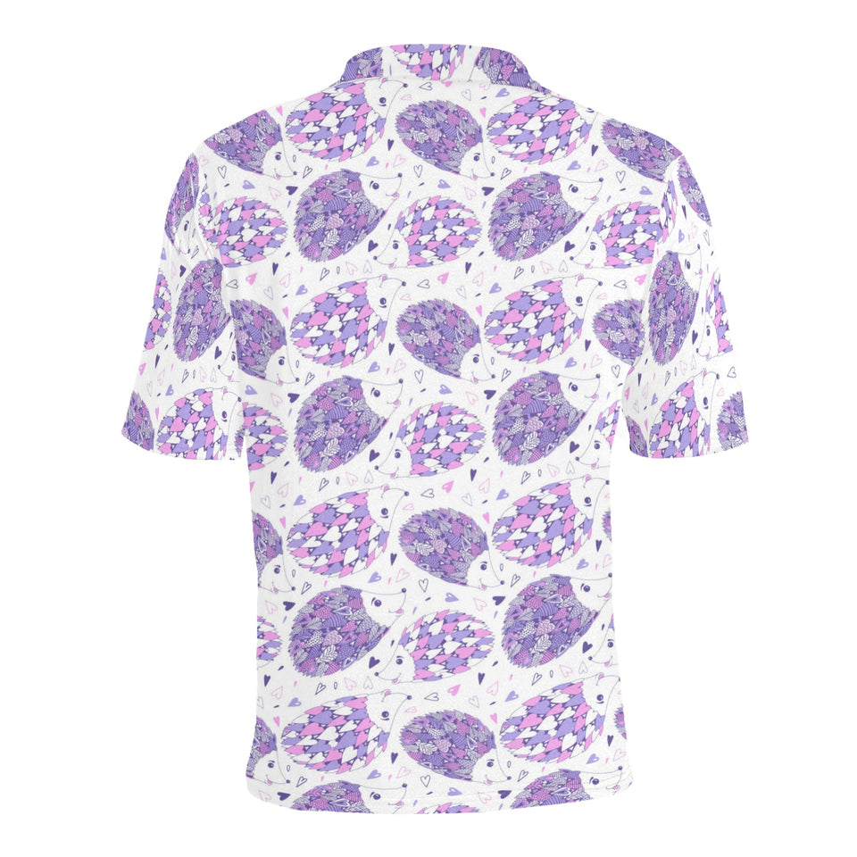 Hedgehog Pattern Print Design 05 Men's All Over Print Polo Shirt
