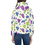Grape pattern Women's Padded Hooded Jacket