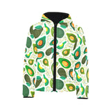 Avocado design pattern Kids' Boys' Girls' Padded Hooded Jacket