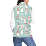 Cute snowman pattern Women's Padded Vest