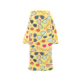 Sun Glasses Pattern Print Design 05 Blanket Robe with Sleeves