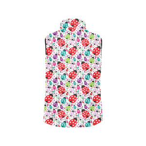 Ladybug Pattern Print Design 03 Men's Padded Vest