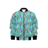 Surfboard Pattern Print Design 05 Kids' Boys' Girls' Bomber Jacket
