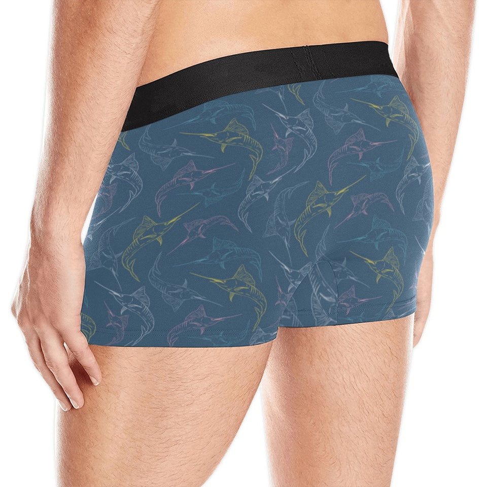 Swordfish Pattern Print Design 02 Men's All Over Print Boxer Briefs Men's Underwear