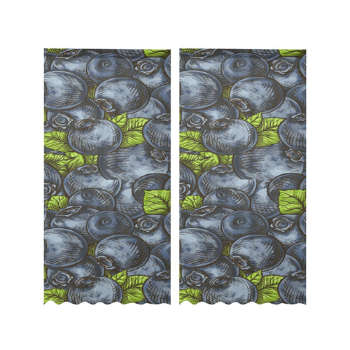 blueberry pattern Gauze Curtain