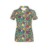 Gear Pattern Print Design 03 Women's All Over Print Polo Shirt