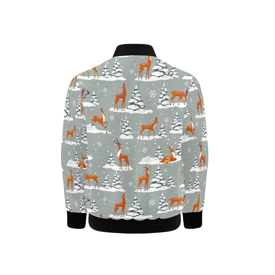 Beautiful deers Winter Christmas Kids' Boys' Girls' Bomber Jacket