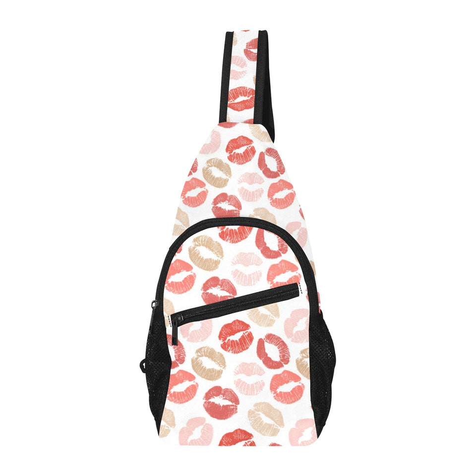 Lips Pattern Print Design 04 All Over Print Chest Bag