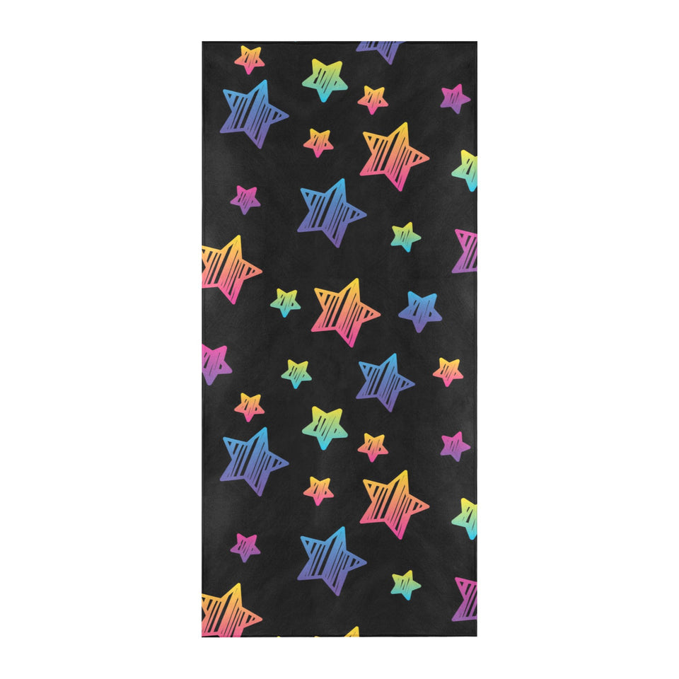 Colorful star pattern Beach Towel