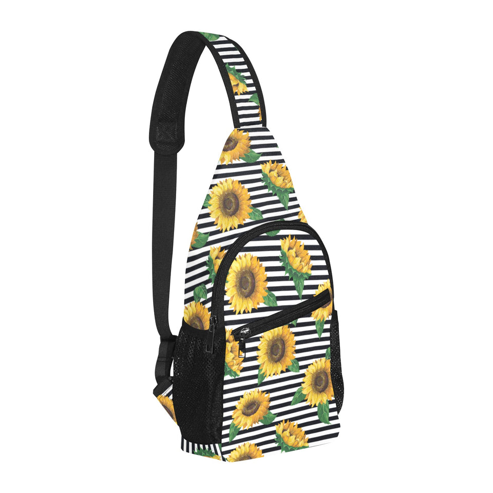 sunflowers ribbon background All Over Print Chest Bag