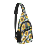 sunflowers ribbon background All Over Print Chest Bag