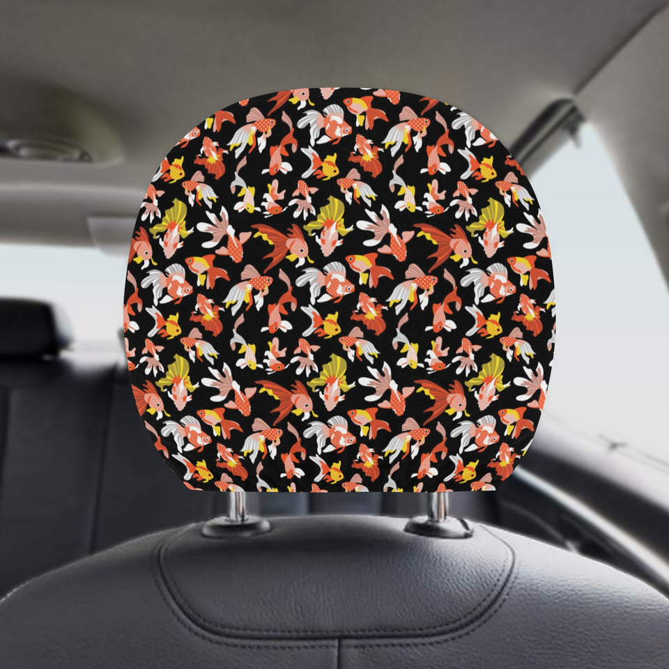 Goldfish Pattern Print Design 03 Car Headrest Cover