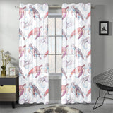 Watercolor sea turtle jellyfish pattern Gauze Curtain
