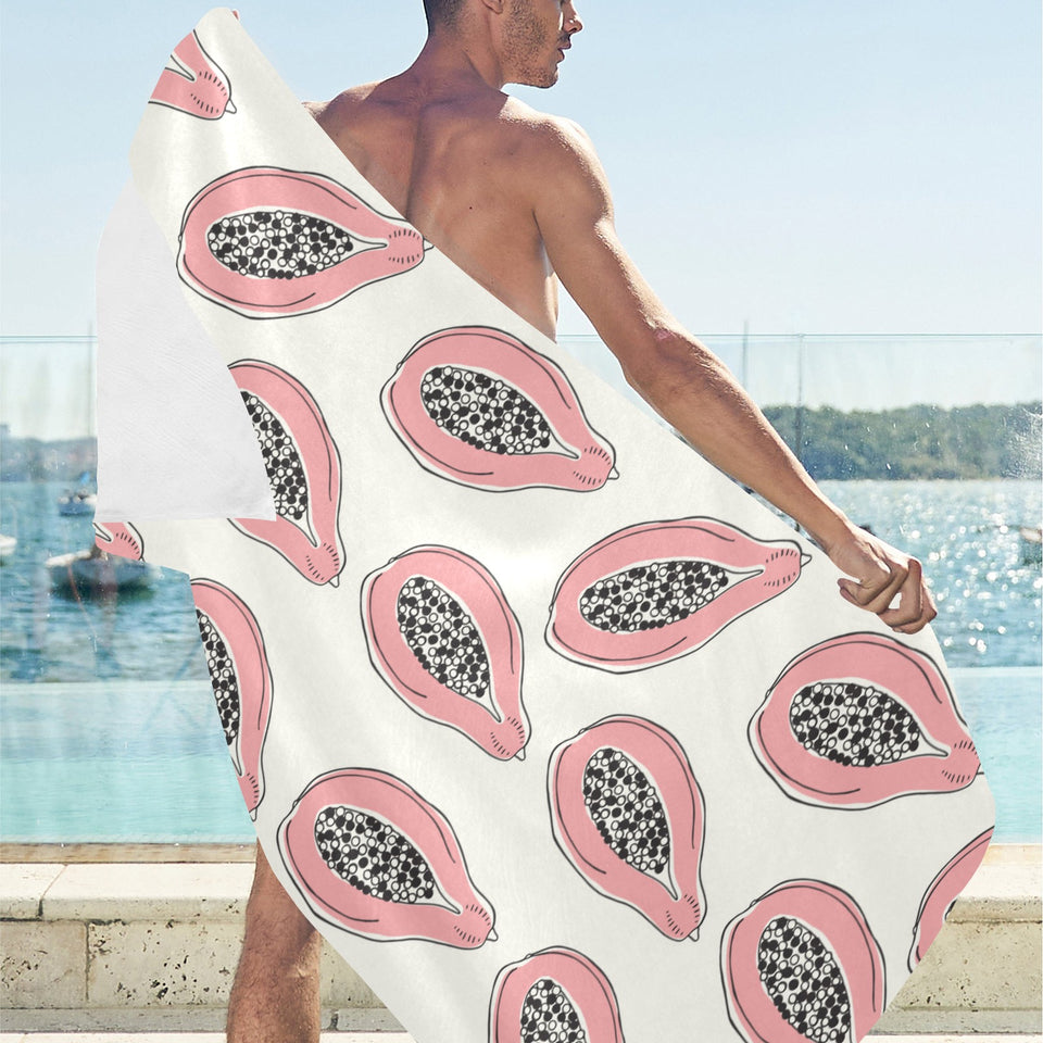 papaya pattern Beach Towel