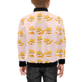 Cute shiba inu dog pattern Kids' Boys' Girls' Bomber Jacket