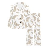 Cool gold moon abstract pattern Women's Long Pajama Set