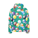 Billiard Ball Pattern Print Design 01 Kids' Boys' Girls' Padded Hooded Jacket
