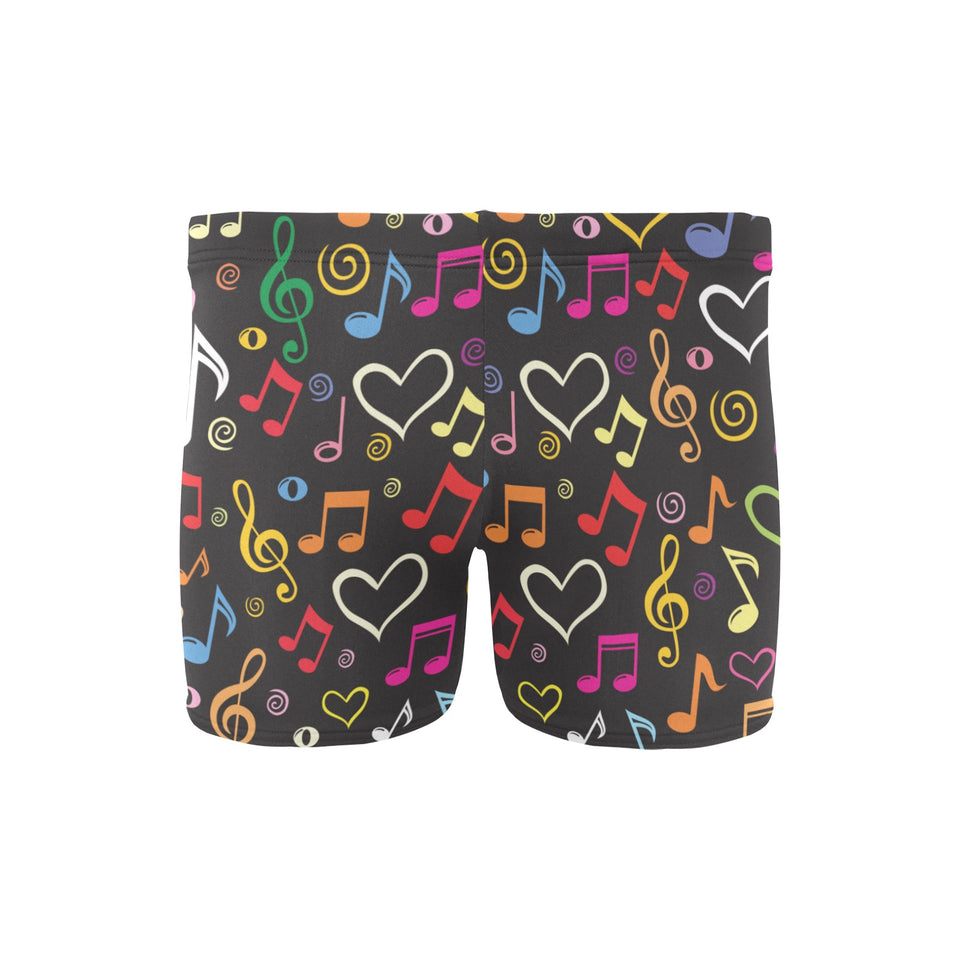 Music Notes Pattern Print Design 02 Men's Swimming Trunks