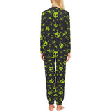 Alien Pattern Print Design 02 Women's All Over Print Pajama Set