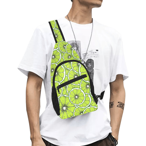 Slices of Lime design pattern All Over Print Chest Bag