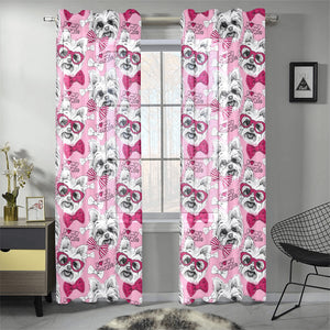 Yorkshire Terrier Pattern Print Design 03 Gauze Curtain