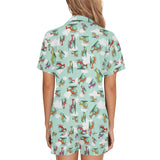 Helicopter design pattern Women's V-Neck Short Pajama Set