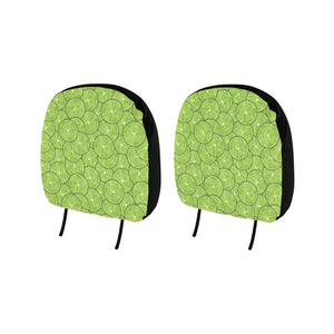 Slices of Lime pattern Car Headrest Cover