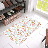 Maneki neko cat fan sakura Doormat