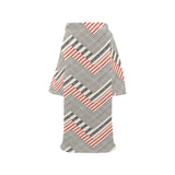 zigzag chevron striped pattern Blanket Robe with Sleeves