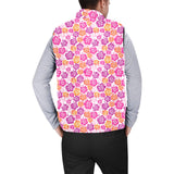 Hibiscus Pattern Print Design 01 Men's Padded Vest