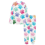 Dog Paws Pattern Print Design 01 Women's All Over Print Pajama Set