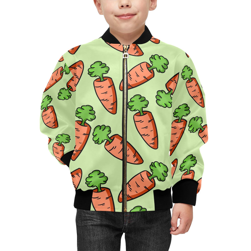 Carrot Pattern Print Design 05 Kids' Boys' Girls' Bomber Jacket