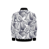 Guava tropical hand drawn pattern Kids' Boys' Girls' Bomber Jacket