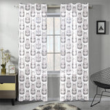 Hippopotamus Pattern Print Design 05 Gauze Curtain