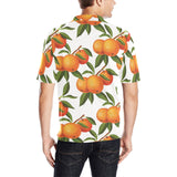 Oranges pattern background Men's All Over Print Polo Shirt