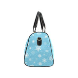 Snowflake pattern blue background Travel Bag