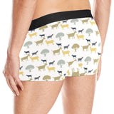 Silhouettes of goat and tree pattern Men's All Over Print Boxer Briefs Men's Underwear