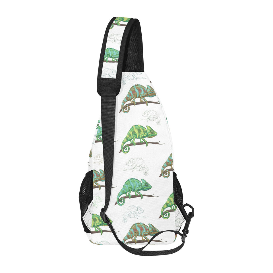 Chameleon lizard pattern All Over Print Chest Bag
