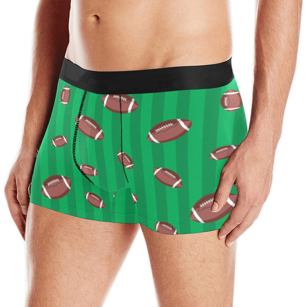 American football ball field background Men's All Over Print Boxer Briefs Men's Underwear