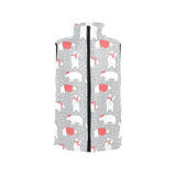 Cute polar bear christmas snow pattern Women's Padded Vest