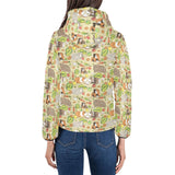 Guinea Pig Pattern Print Design 04 Women's Padded Hooded Jacket