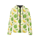 Durian pattern Women's Padded Hooded Jacket